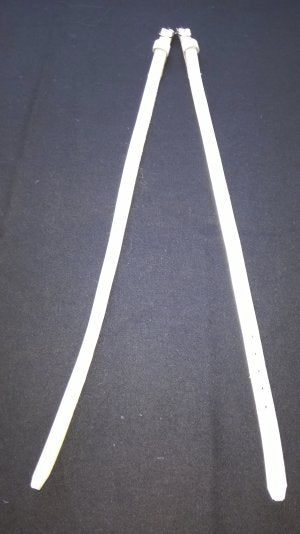 1/2" White Garter Straps